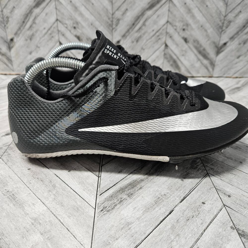 Nike Zoom Rival Sprint Track Shoes Spikes Men’s Size 8.5 Black Silver DC8753-001